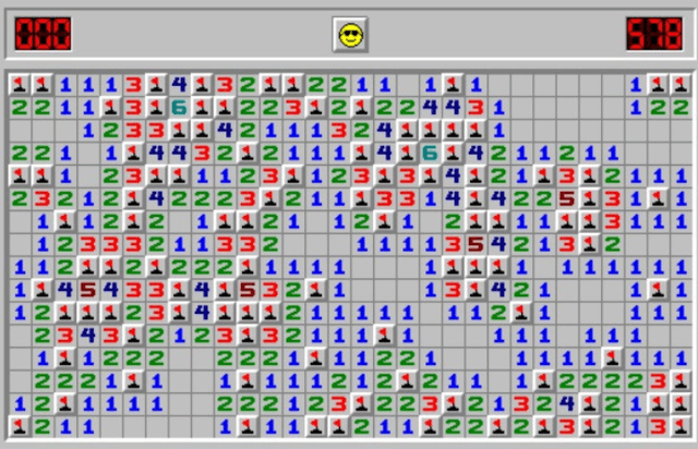 지뢰찾기 구버전 화면